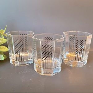 VTG OCTIME LUMINARC FRANCE GLASS TUMBLERS